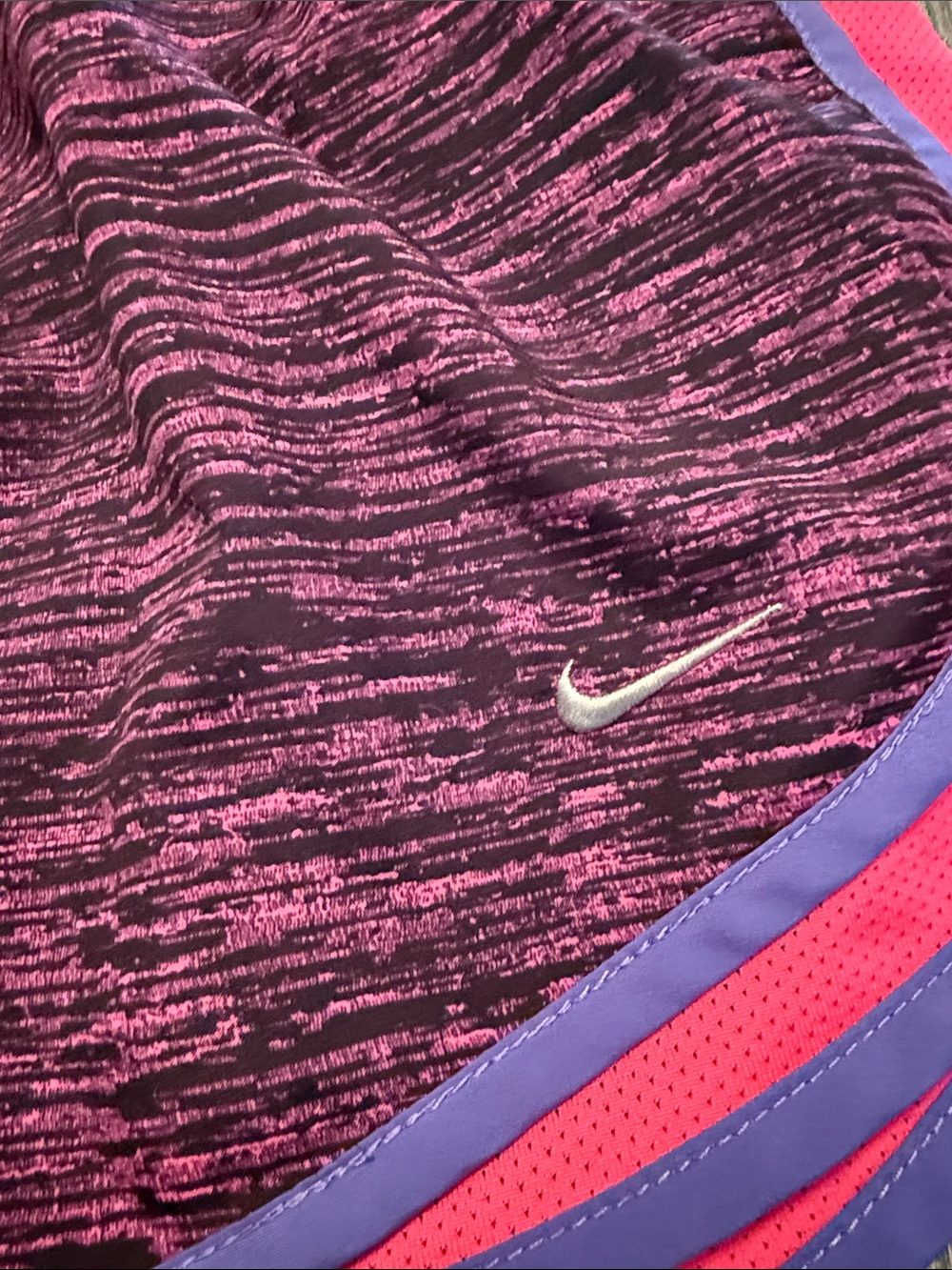 Nike Women’s Pink and Purple Athletic Shorts - Picture 2 of 8
